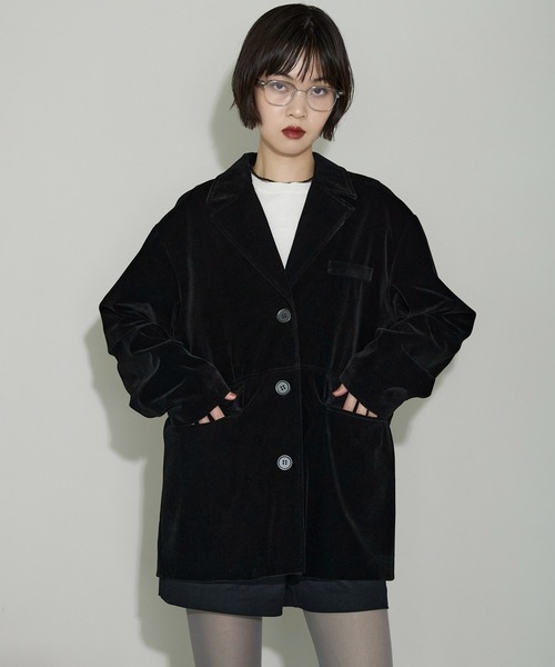 ベロアテーラードジャケット（テーラードジャケット）｜leimn