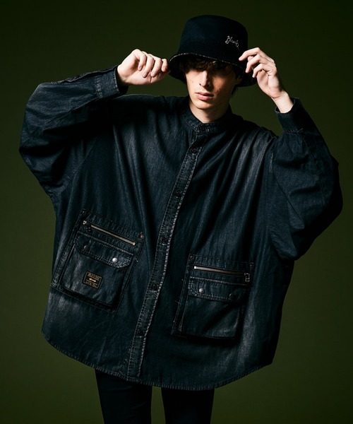glamb（グラム）の「Stand Collar Denim SH / スタンドカラーデニム