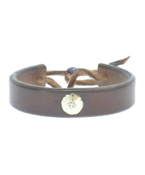 ブランド古着】金メタル付レザーブレスレット（ブレスレット）｜goro's