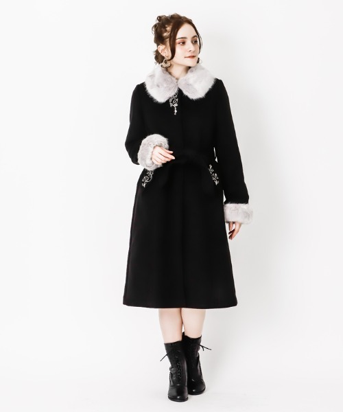 axes femme（アクシーズファム）の「ファー襟ロングコート（その他