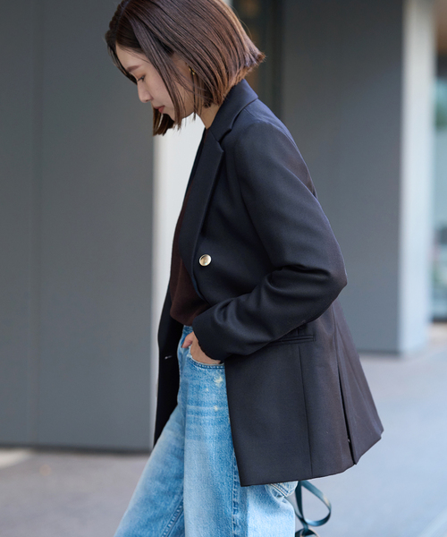 IENA（イエナ）の「ウールサージ 金ボタンジャケット（テーラード