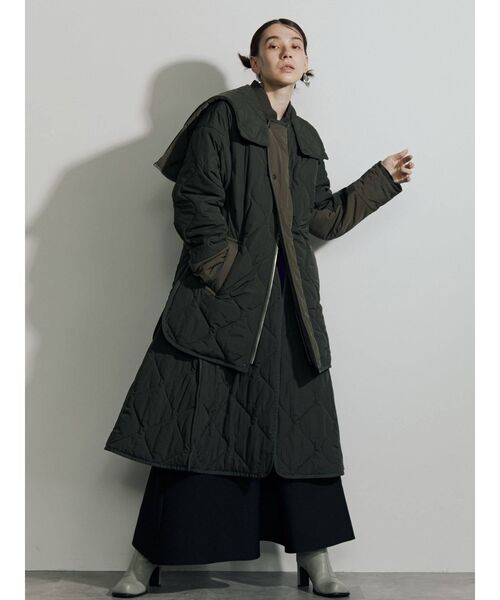 UN3D.（アンスリード）の「レイヤードライクキルティングコート