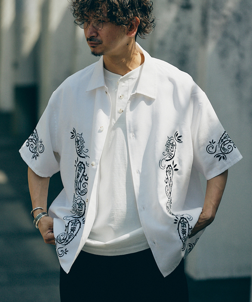 美品 Arpege story エンブロイダリー半袖ブラウス Sサイズ 白