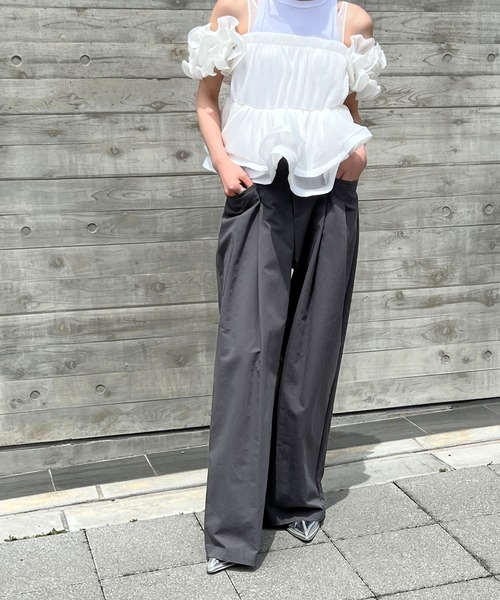 2タック サイドポケット ワイドパンツ je-101 chw22s072