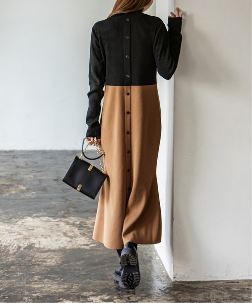 Noble（ノーブル）の「カラーブロックニットワンピース◇（ワンピース