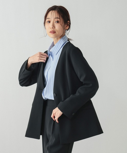 ウツクシルエットWクロスジャケット/603985（テーラードジャケット