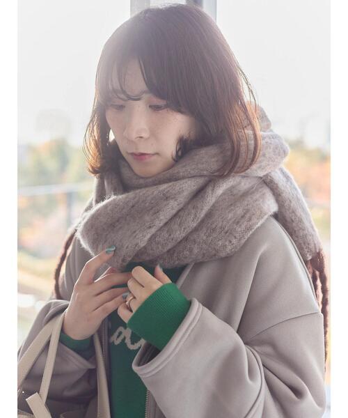 セール】ボリュームフリンジマフラー（ストール/ショール）｜Samansa