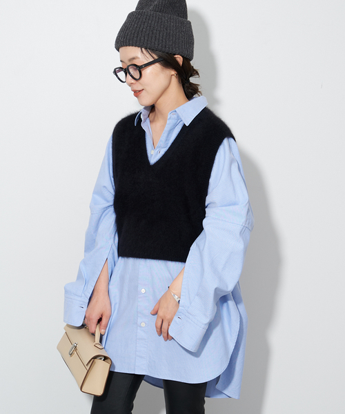 plage（プラージュ）の「Cashmere Mix Fur ベスト（ベスト）」 - WEAR