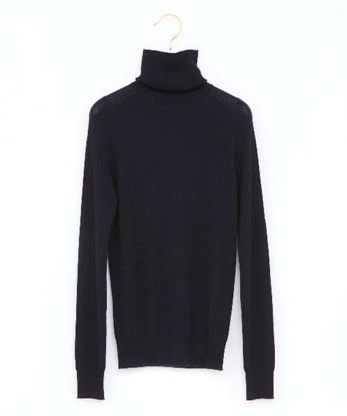 Drawer（ドゥロワー）の「DRAWER カシミヤシルク 18G リブタートル