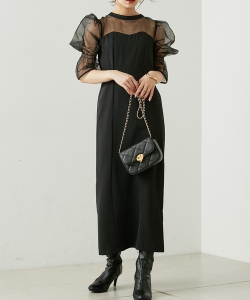 Chico（チコ）の「【SALON by Chico限定】配色シアーマーメイドタイト