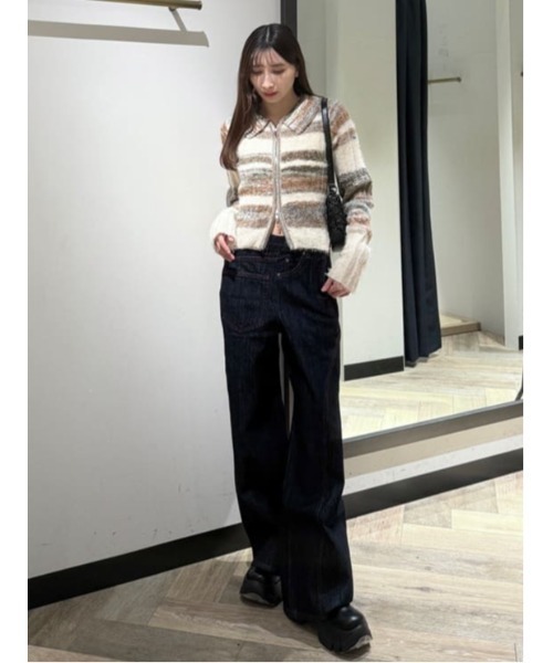 SHAGGY MIX FRONT ZIP TOPS シャギーミックス フロントジップ トップス