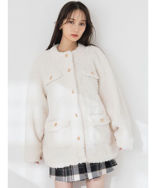 セール】ボアフレンチブルゾン（ブルゾン）｜dazzlin（ダズリン）の