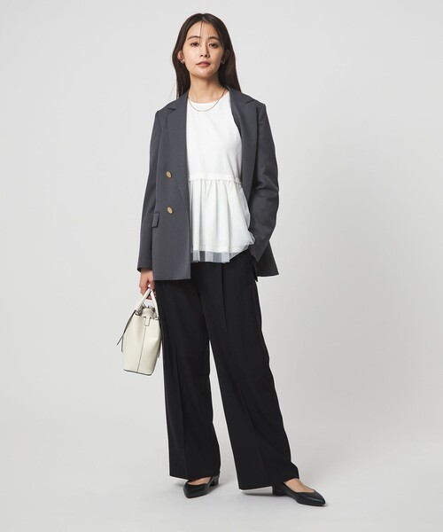 size SHORT/TALLあり］パウドレ ワイド パンツ ウォッシャブル