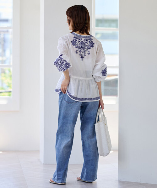 SLOBE IENA（スローブイエナ）の「《追加》フラワー刺しゅうペプラム