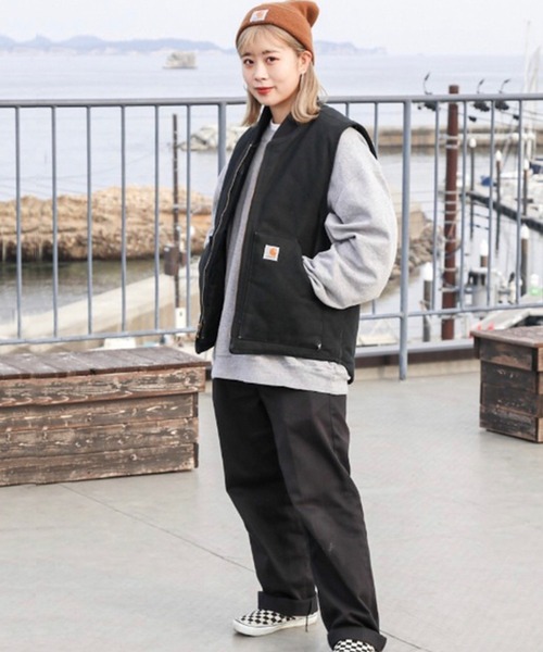 カーハート ダックベスト carhartt グレー L CARHARTT ダックベスト XL