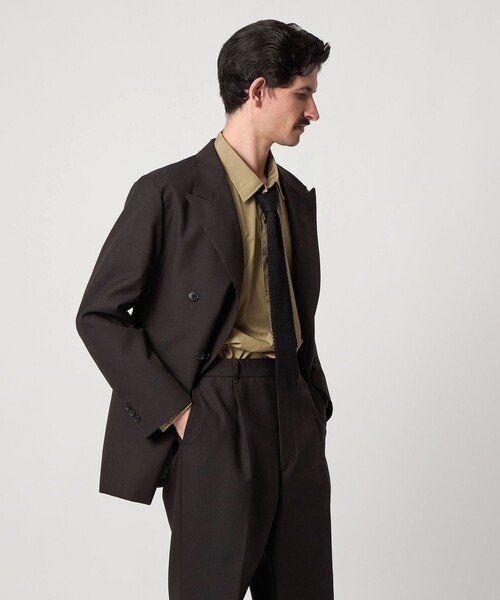 Steven Alan＞ ウール オックスフォード ダブルブレステッド 6B