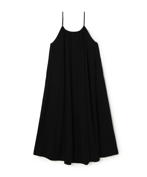 キュプラポリエステルジャージー ギャザーワンピース（ワンピース