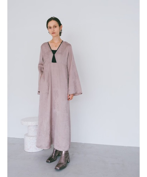 Curve Piping Flower Dress（ワンピース）｜sahara（サハラ）の