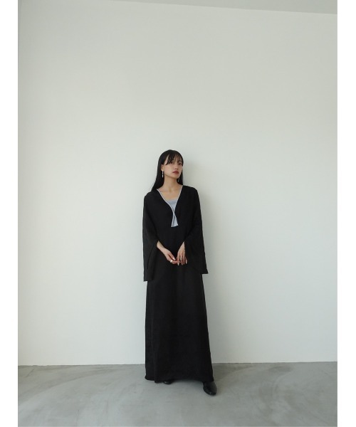 Curve Piping Flower Dress（ワンピース）｜sahara（サハラ）の