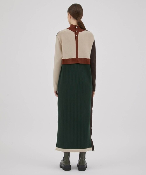 A + TOKYO（エープラストウキョウ）の「カラーブロック2wayニット