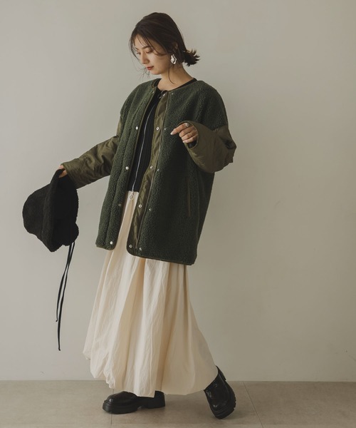 rectangle（レクタングル）の「ボア×キルティングリバーシブルコート