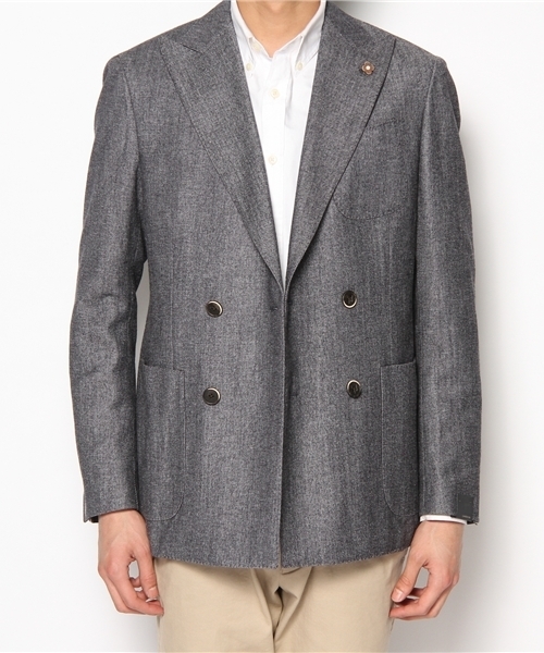 BEAMS F（ビームスエフ）の「□LARDINI / ウール×コットン 4つボタン