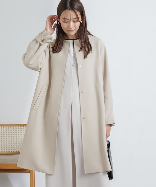 セール】ダブルクロスカルゼノーカラーコート（ノーカラーコート