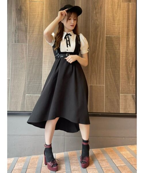 EATME（イートミー）の「シャツカラーイレヘムレイヤードワンピース