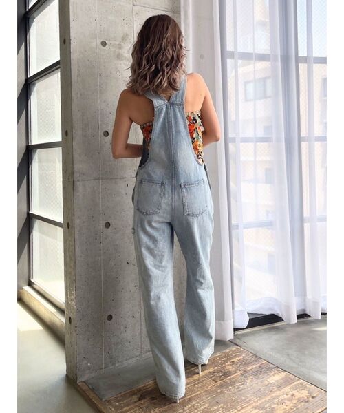 GYDA（ジェイダ）の「ダメージルーズデニムサロペット（サロペット