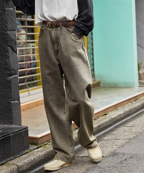 ヴィンテージライクオーバーダイワイドデニムパンツ MONO-MART│MONO
