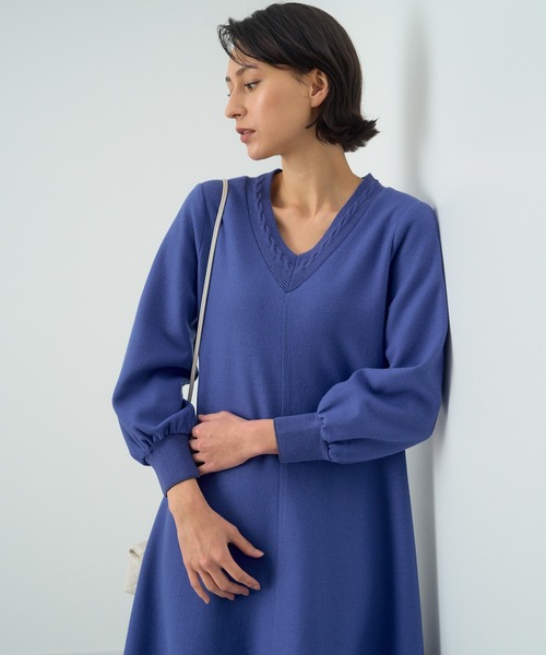 ANAYI（アナイ）の「スムースジャージーケーブル ワンピース