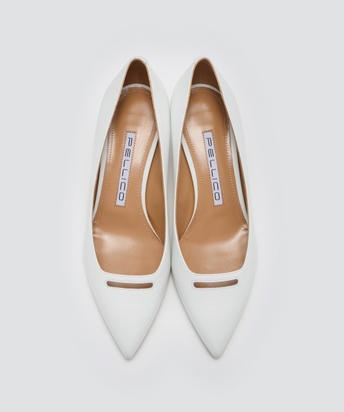 ANDREA アネッリ キャビア パンプス 4.5cm WHITE（パンプス）｜PELLICO
