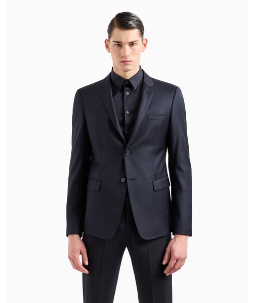 エンポリオ アルマーニ】シングルブレストジャケット ウーステッド