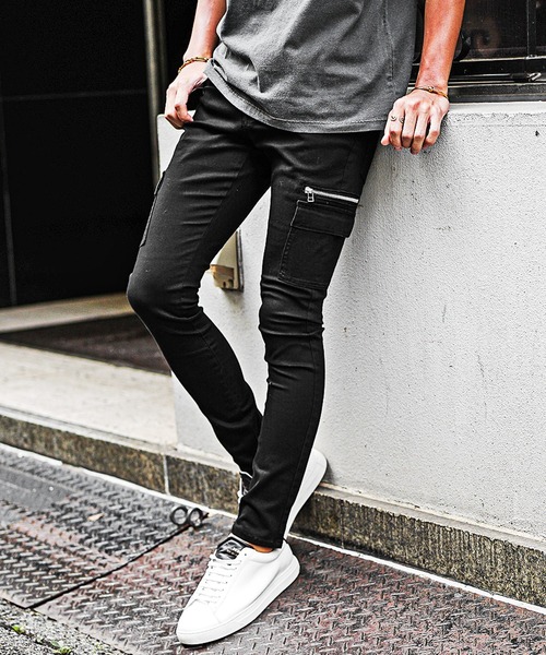 セール】【JOKER】オリジナル/スキニーデニムカーゴパンツ メンズ