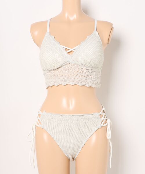 オールラメスカラップニットビキニ【Beach Queen（ビーチクイーン