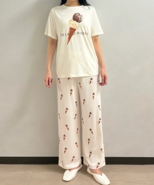 gelato pique（ジェラートピケ）の「アイスクリーム柄ロングパンツ