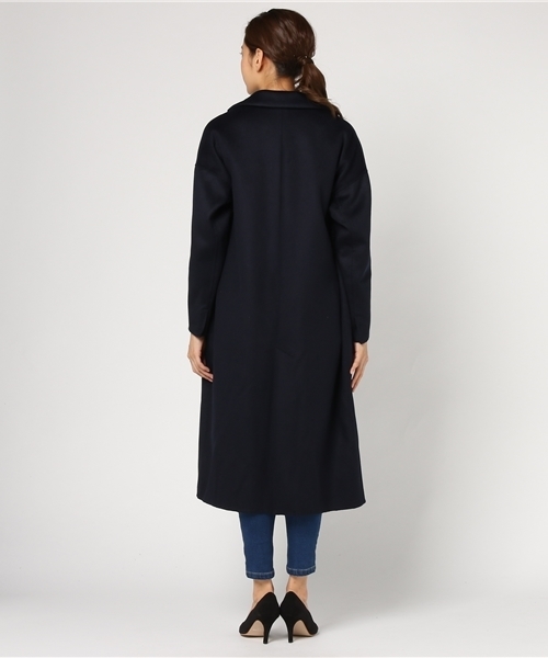 エンフォルド チェスターコート コクーン ロング ダークネイビー 36