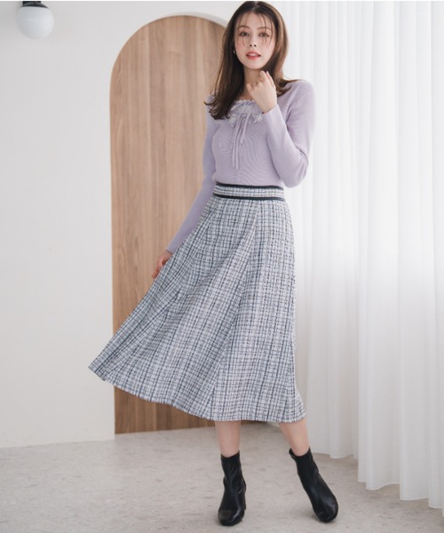 セール】2025秋冬新作 ツイードAラインスカート（スカート）｜MISCH