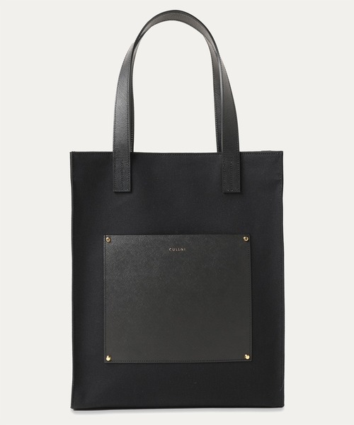 Leather Pocket Canvas Tote（トートバッグ）｜CULLNI（クルニ）の