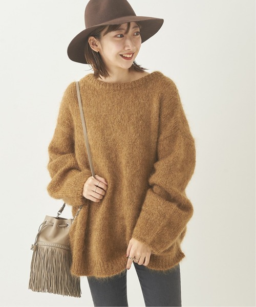 plage（プラージュ）の「NUBE モヘヤMIX クルーネックプルオーバー