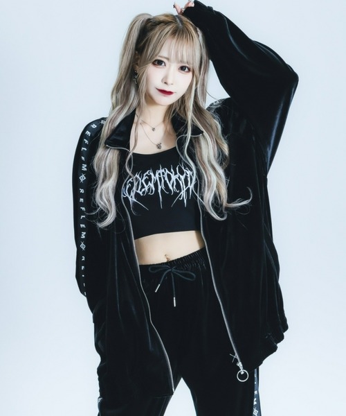 REFLEM（レフレム）の「『REFLEM/レフレム』ロゴテープベロアジャージ