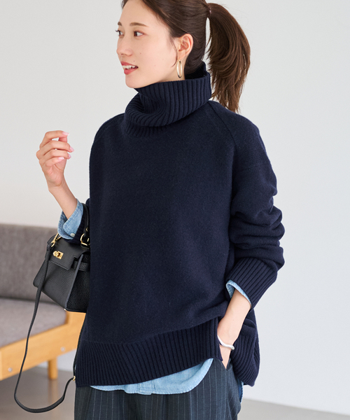 セール】≪WEB先行追加≫AQUA タートルプルオーバー（ニット/セーター