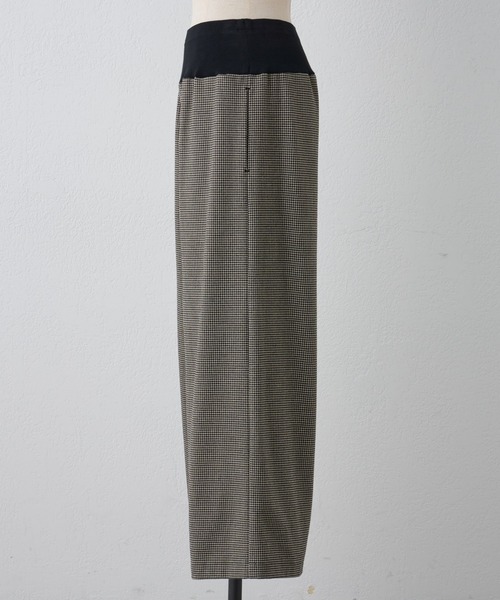 BEARDSLEY（ビアズリー）の「起毛チェックウエストリブパンツ：低身長