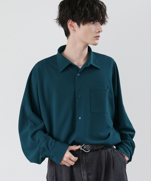 梨地バルーンスリーブドルマン長袖シャツ（シャツ/ブラウス）｜ETELIO