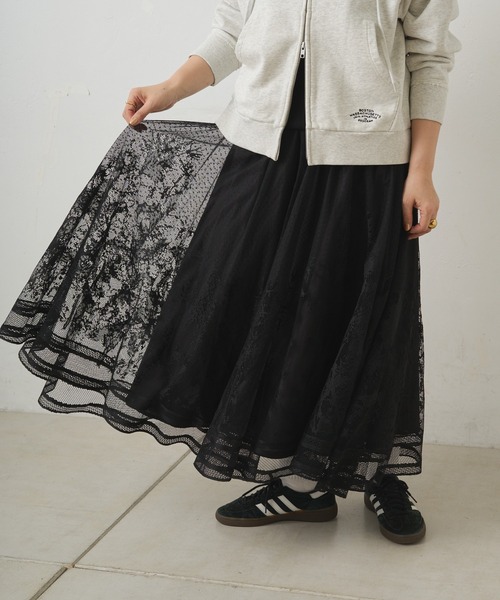 成形レーススカート（スカート）｜PUAL CE CIN（ピュアルセシン）の