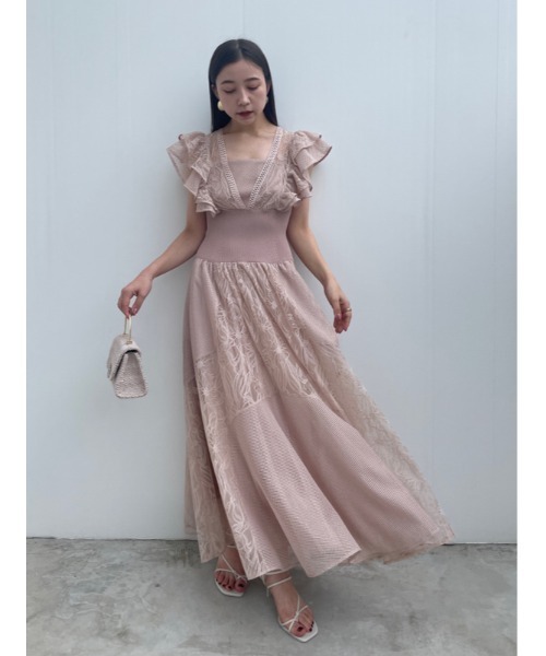 SNIDEL（スナイデル）の「レースボリュームワンピース（ワンピース