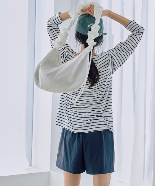 coen（コーエン）の「【WEB限定】ポーチ付きボーダートップス