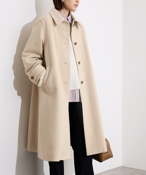 セール】Super100s ステンカラーコート（ステンカラーコート）｜SLOBE