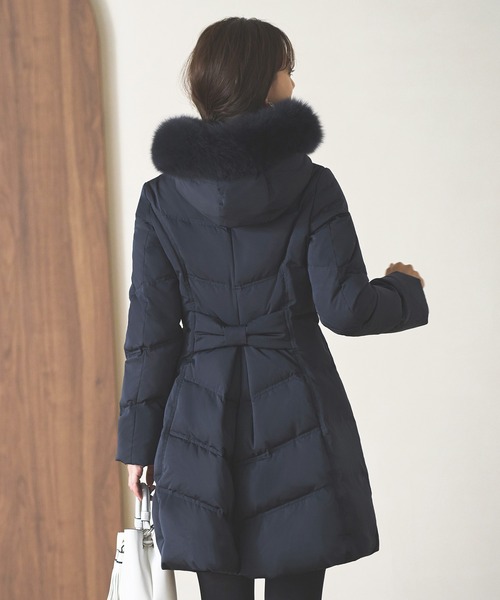 フォックスファーバッスルスタイルダウンコート ｜ レディース