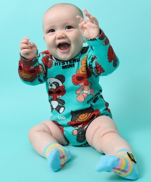 ヒスミニ グリーンロンパース 80-90cm 2着セット ヒスミニ♡ロンパース